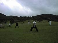 Early morning forms at the 1999 Multistyle Camp.