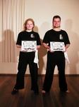 In a pretty gruelling session, Katherine Connell from the Ainslie Club, and Stjepan Hirsler from Fire Dragon Queanbeyan put in a great effort and successfully graded to White Sash. Congratulations to both, and to Sifu Bellchambers, Stjepan's Instructor!