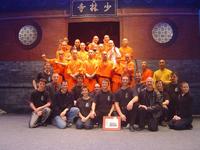 Fire Dragon Club members with the Shaolin Monks, on their visit to Canberra. (Thanks to Stephen Wells for the photograph)