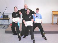 Master Hardy graded some of his female students - (l-r) Deborah, Ingrid and Amy