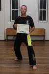 Daniel's smile is hidden, but there, after a short and sweet grading