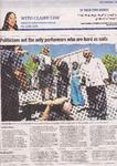 The Canberra Times article with Minister Joy Burch on Grandmaster Hardy's chest