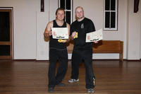 Sam and Doug with their new sashes and certificates. Congratulations!