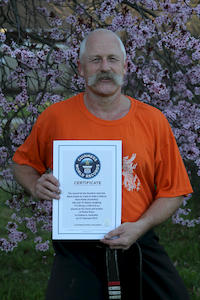 Grandmaster Hardy with the Guinness World Record certificate
