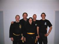Sifu Hardy, Sifu Bellchambers, Ingrid and Paul, with Master Robert Z of Liang I Kung Fu.