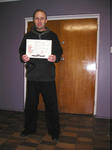 Shane, with his well earned certificate