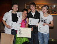 2009 Award winners - Scott Savage; Elinor Jean (Niket Rewal Award), Mitchell Gould, and Tara James