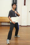 Zi Hao with his Blue Sash and Certificate - well done!