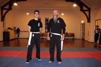 Alex and Mick after their grading - well done!