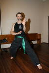 Tim casts a good shadow, with his Green Sash!